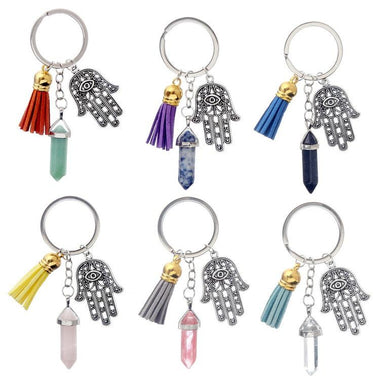 Crystal Healing Hand Keychain