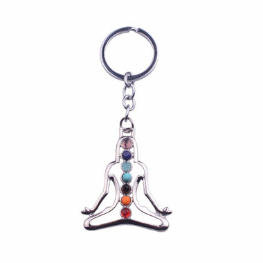 7 Yoga Stone Keychain