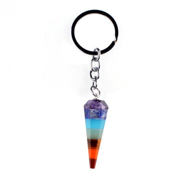 Multicolor Natural Stone Keychain