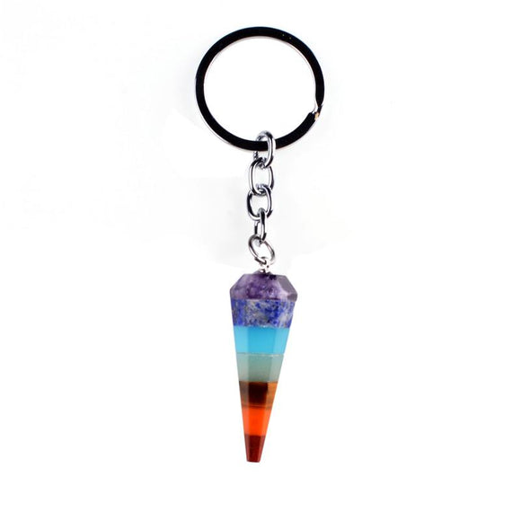 Multicolor Natural Stone Keychain