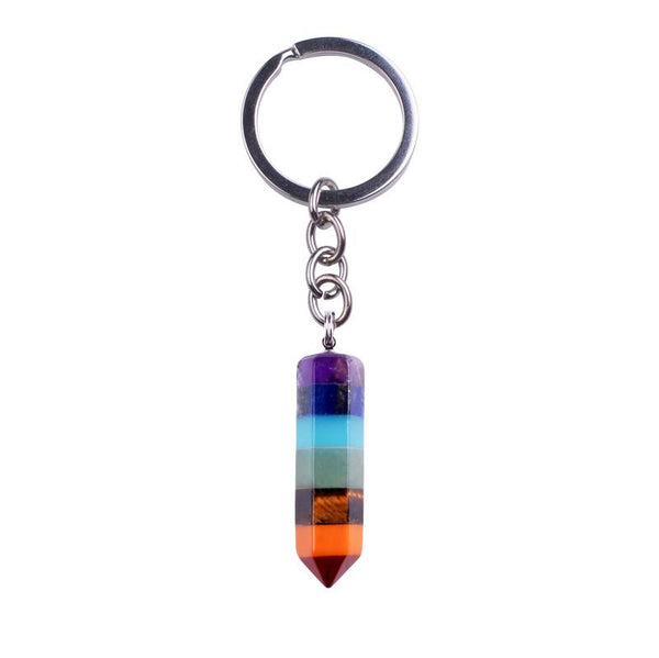 Multicolor Natural Stone Keychain