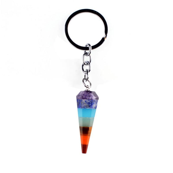 Multicolor Natural Stone Keychain
