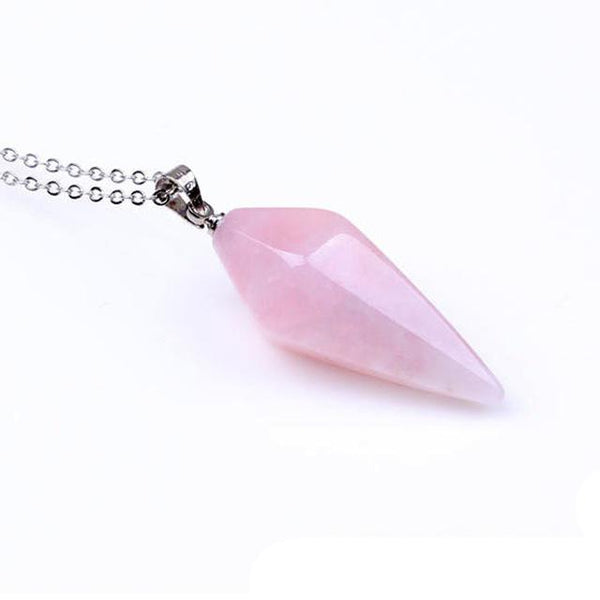 Hexagon Pyramid Charm Necklace