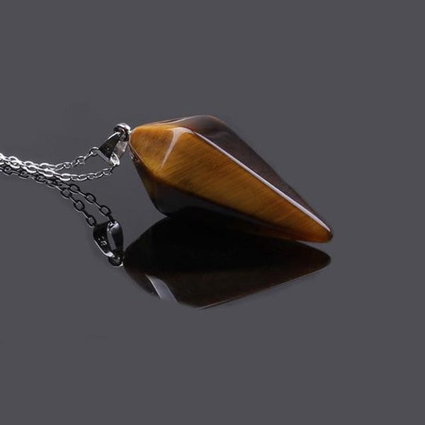 Hexagon Pyramid Charm Necklace