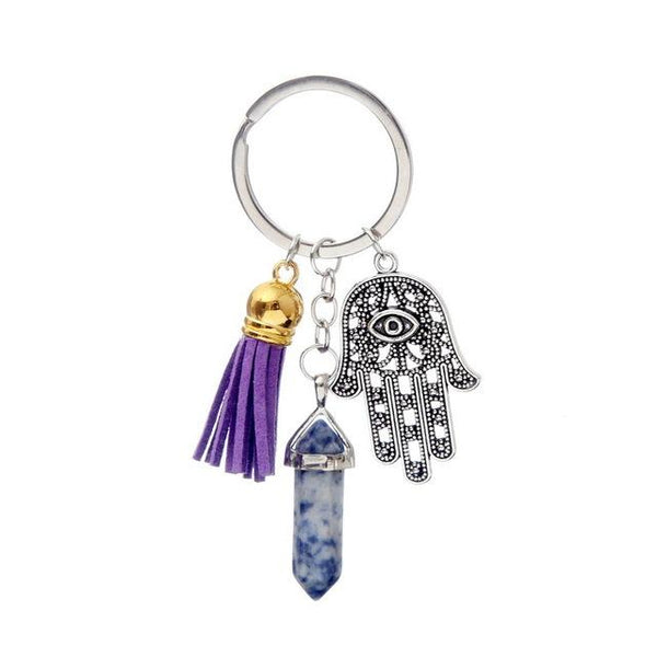 Crystal Healing Hand Keychain